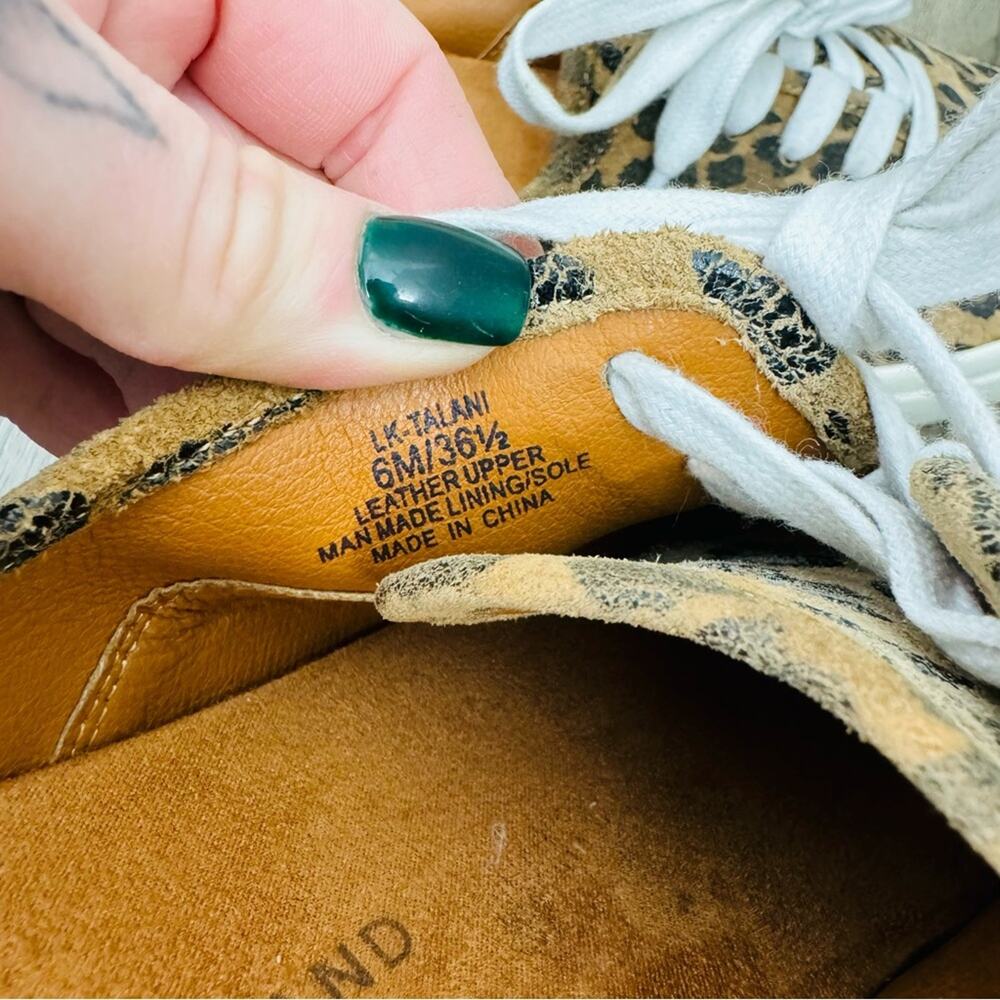 Lucky Brand Talani Cheetah Print platform Slip On Sneaker - Size 6 - Picture 9 of 10